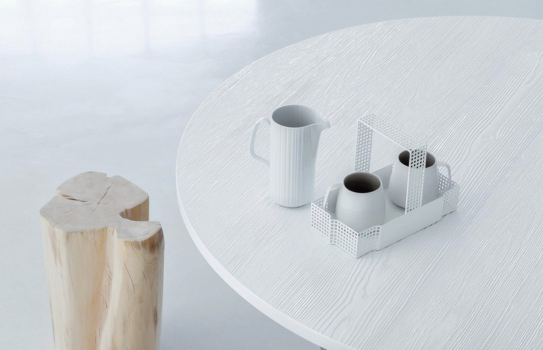 Next 236 Round Table – White Lacquered – Ø160