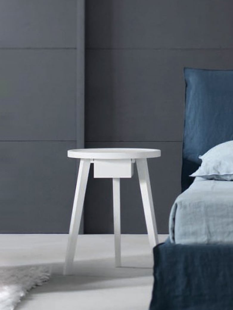 Gray 45 Side Table – White