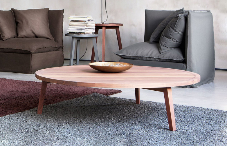 Gray 46 Coffee Table – Walnut – Ø130