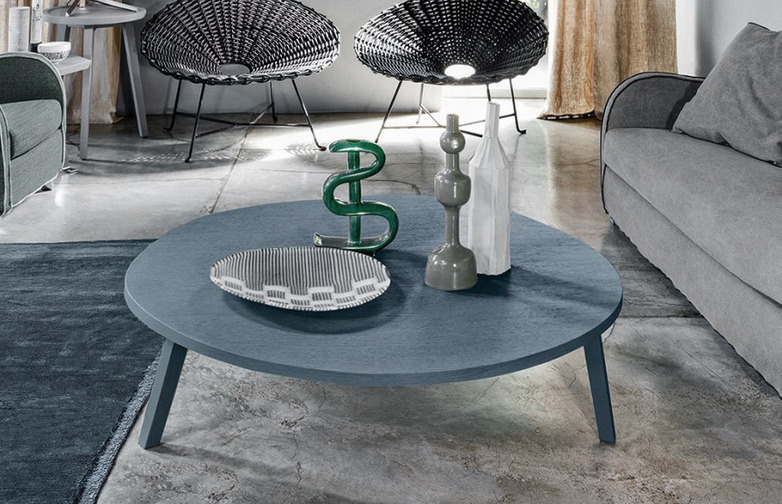 Gray 46 Coffee Table – Blue – Ø130