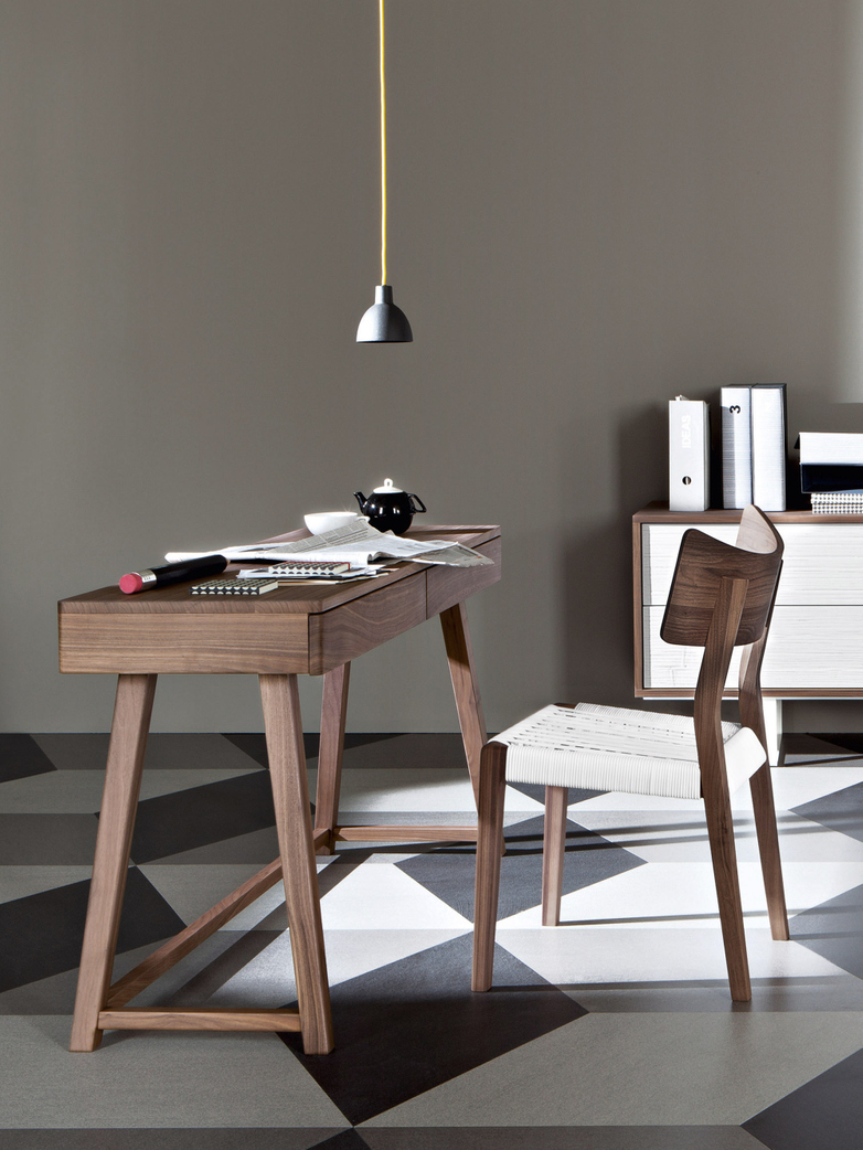 Gray 50 Writing Desk – Walnut