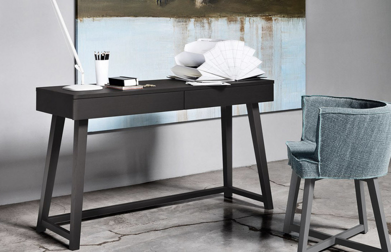 Gray 50 Writing Desk – Black