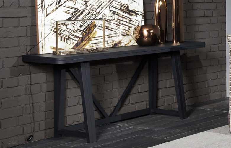 Gray 51 Console Table – Black