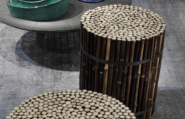 Black 19 Bamboo Stool
