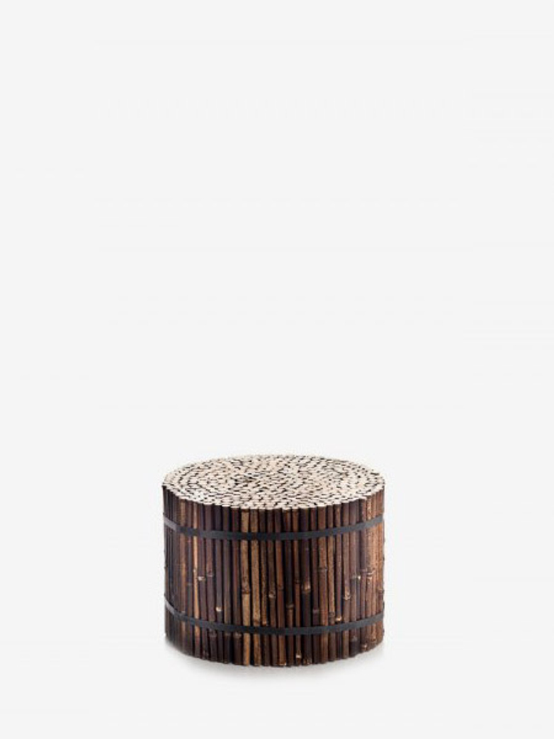 Black 21 Bamboo Stool