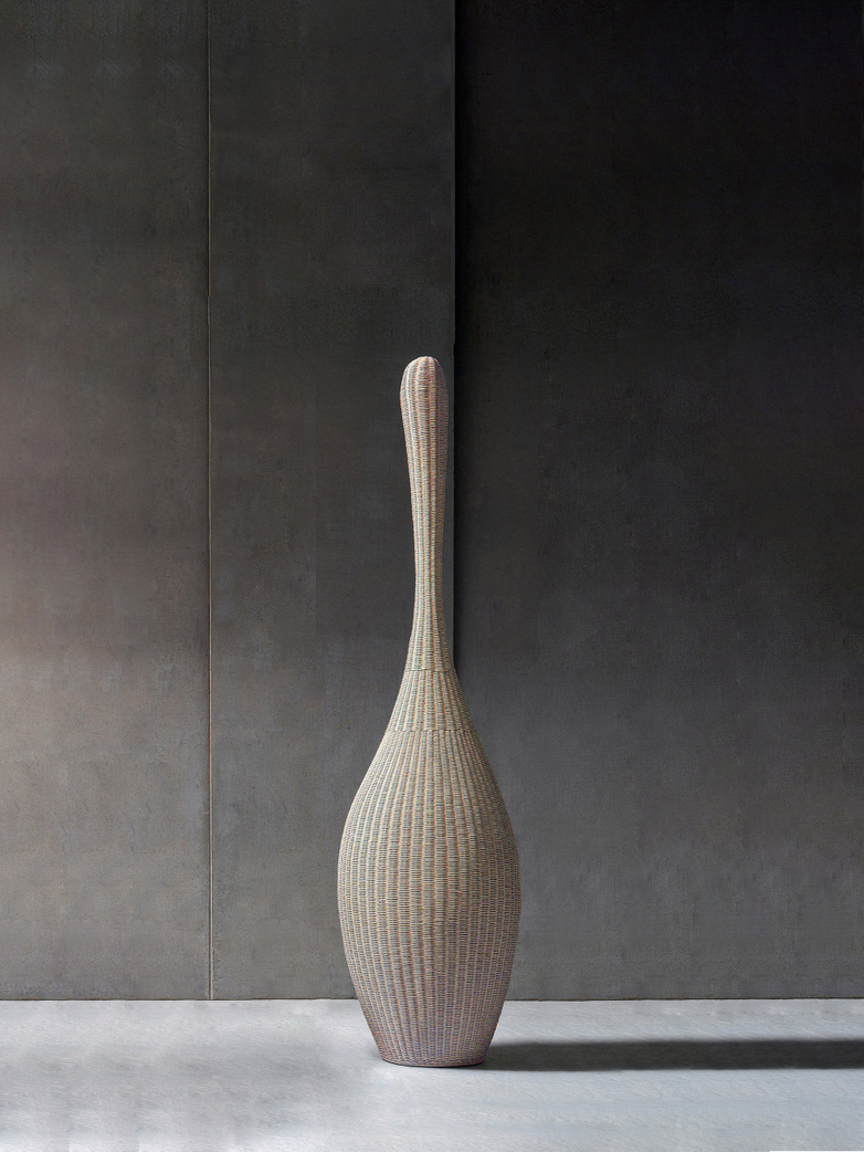 Bolla S Standing Lamp – Natural Rattan
