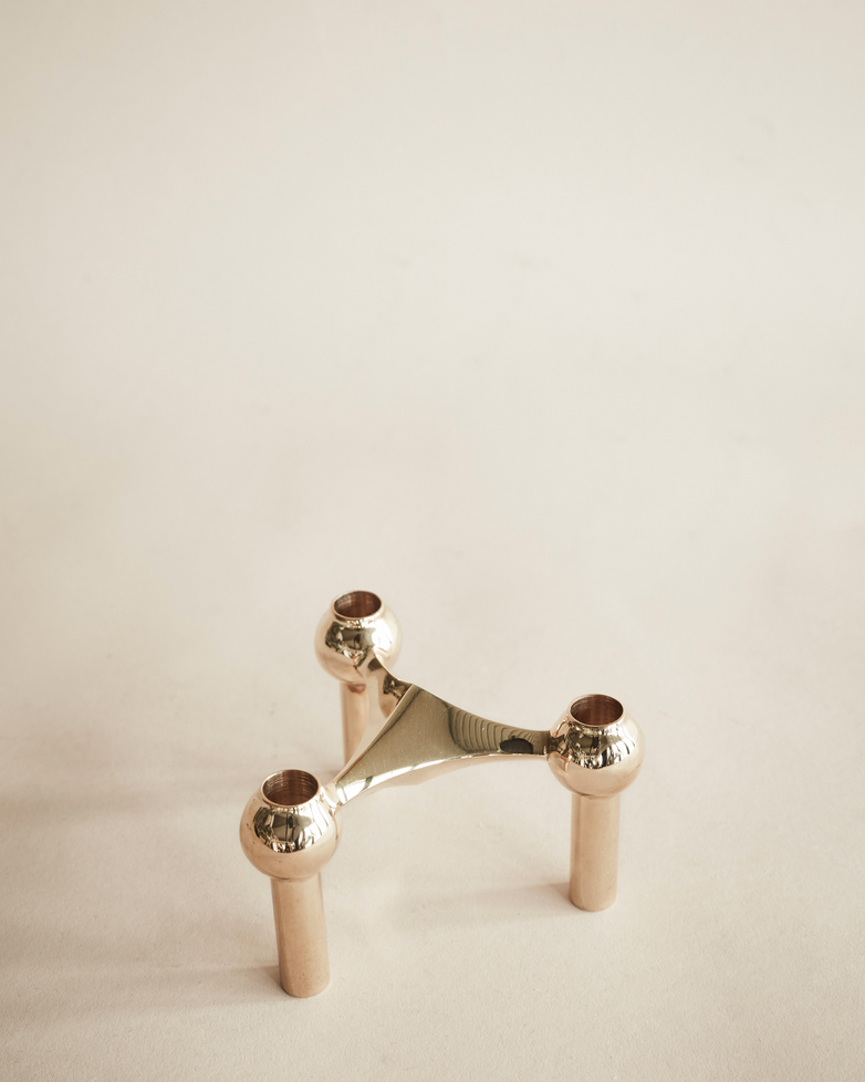 Nagel Candle Holder Solid Brass