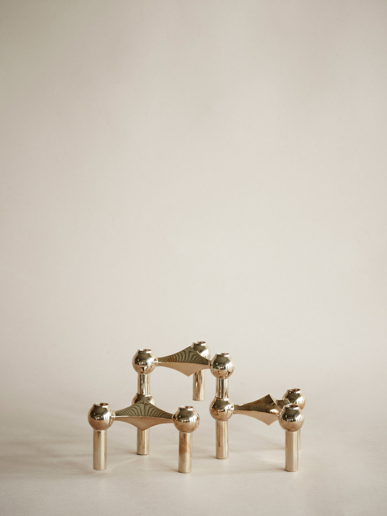 Nagel Candle Holder Solid Brass Set of 3