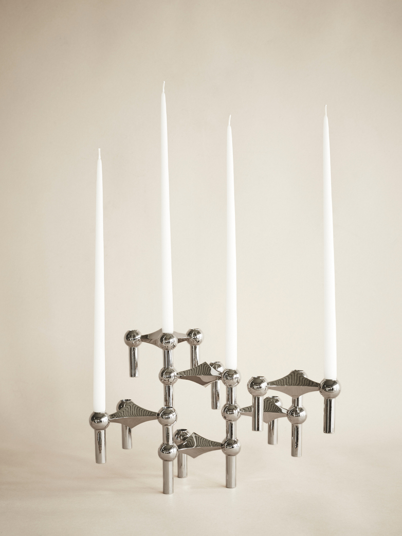 Nagel Candle Holder Chrome Set of 3