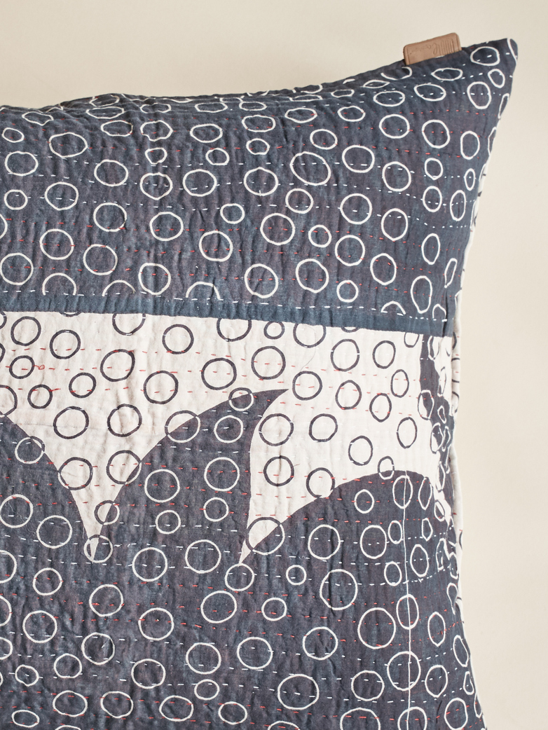 Sari Kantha – Blue/Pink – 65 x 65