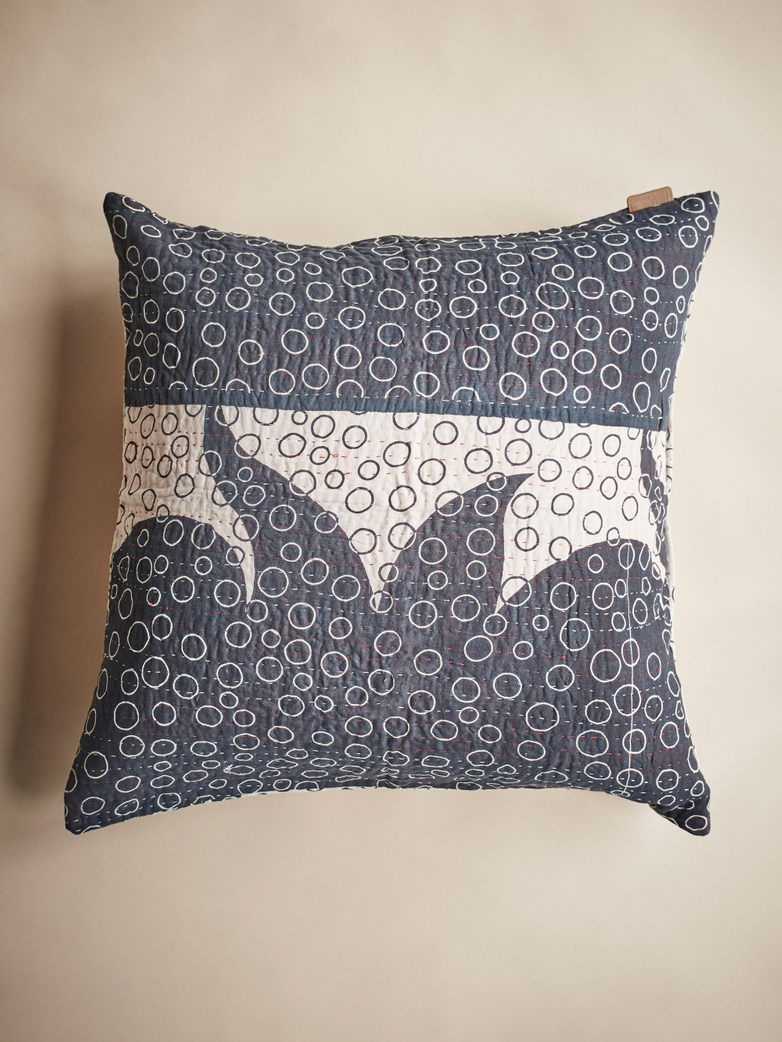 Sari Kantha – Blue/Pink – 65 x 65