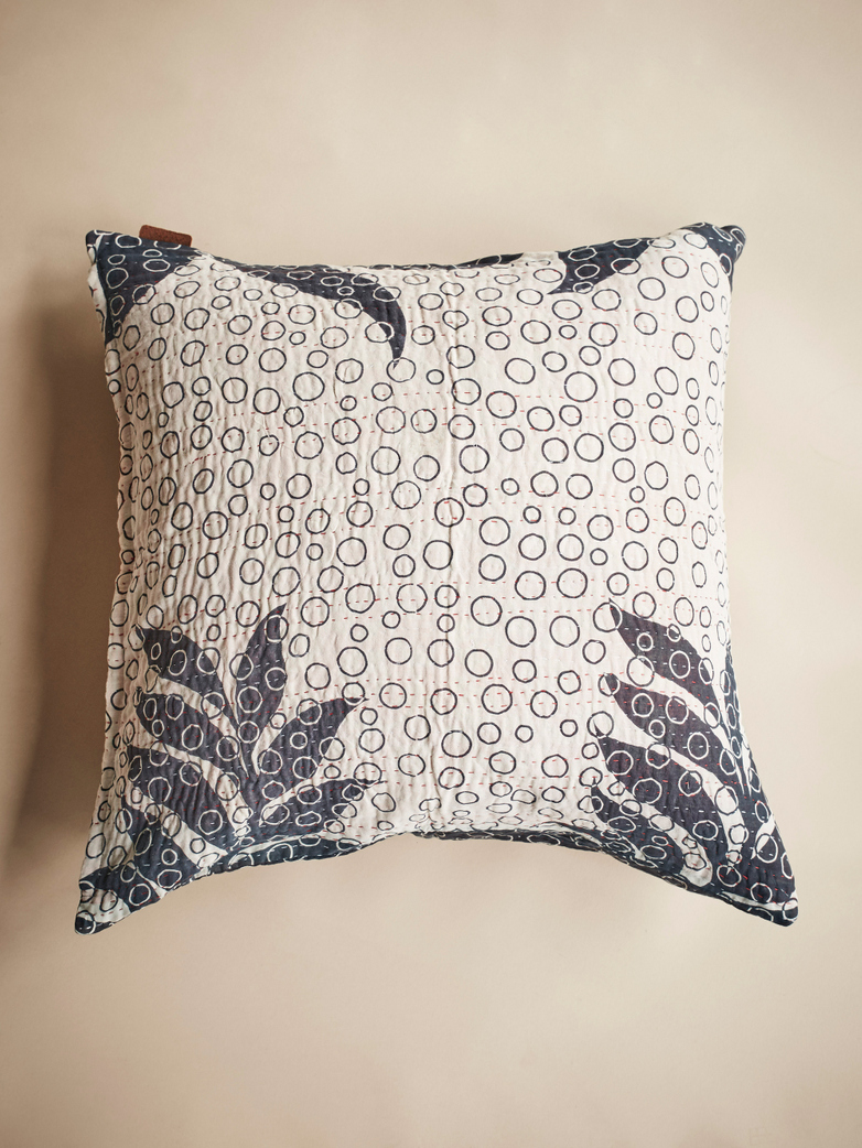 Sari Kantha – Blue/Pink – 65 x 65