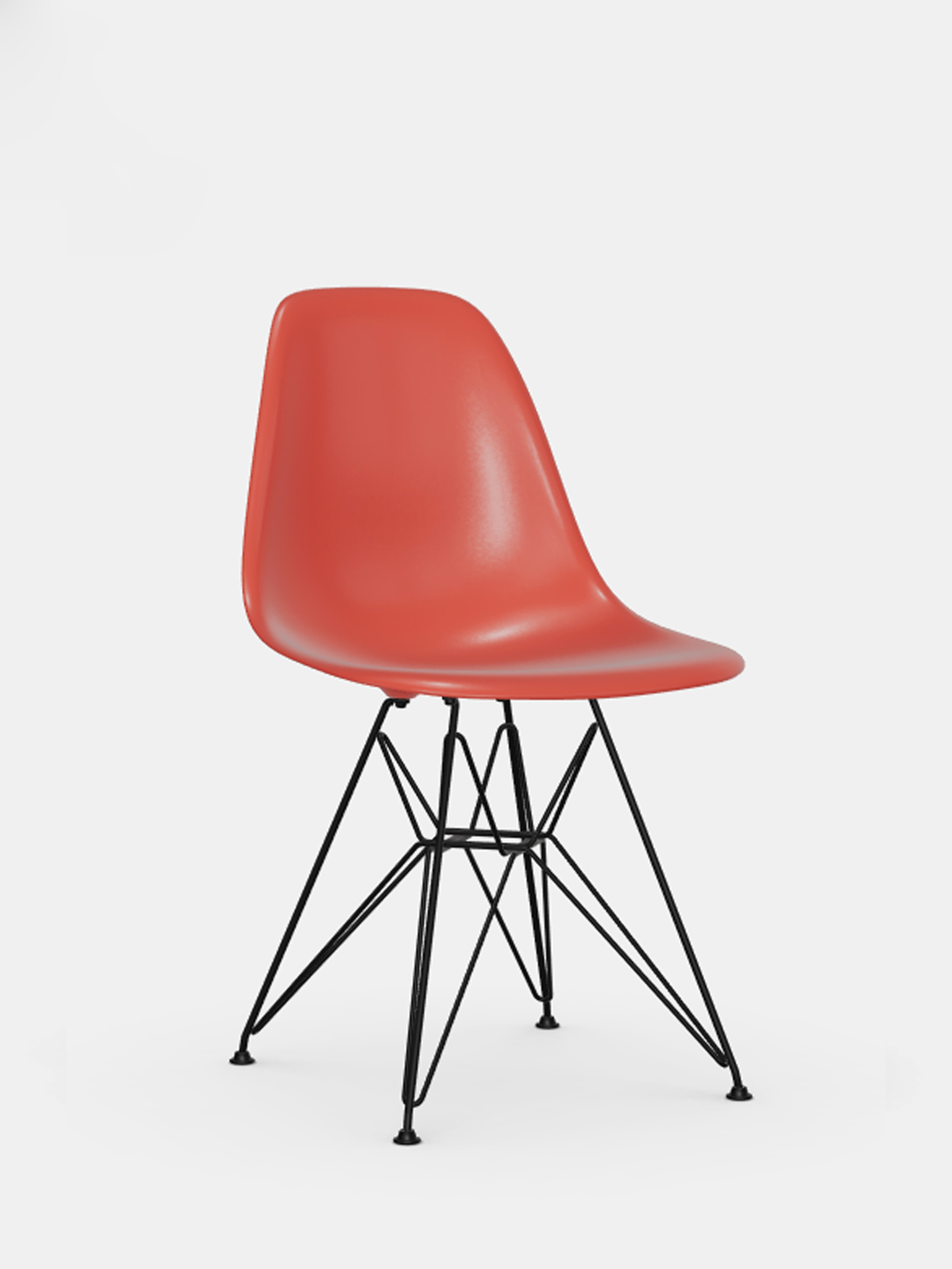 Eames Plastic Chair DSR Poppy Red — Dining chairs Artilleriet