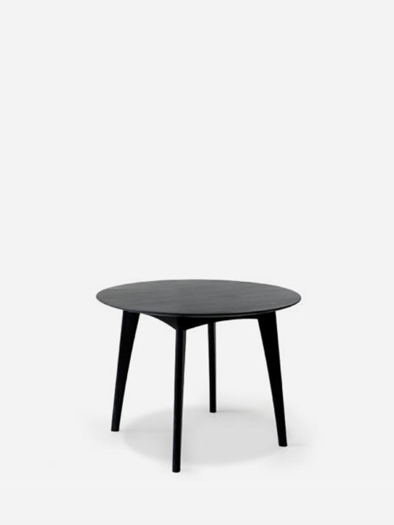 Osso Round Dining Table – Oak Black – Ø120