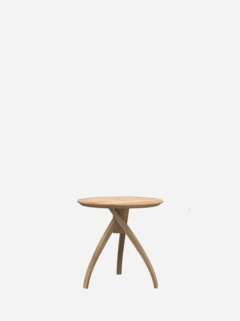 Twist Side Table – Oak – Small