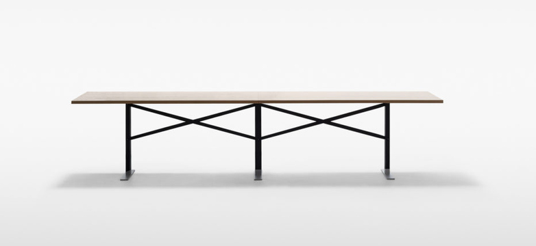 Ferric Table – Black Stained Oak / Ivory – 327 x 100