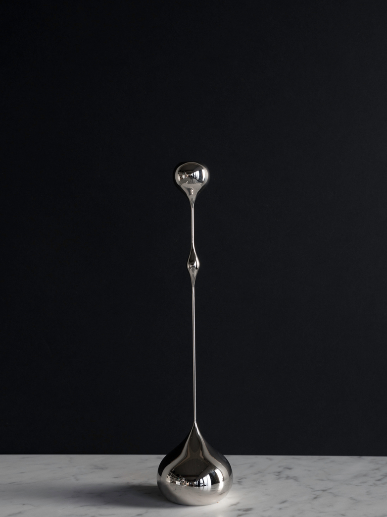 Tender Candle Holder Nickel – High