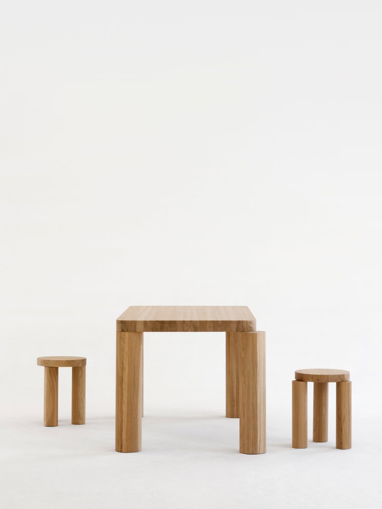 Offset Dining Table – Natural Oak