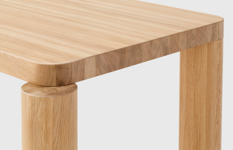 Offset Dining Table – Natural Oak