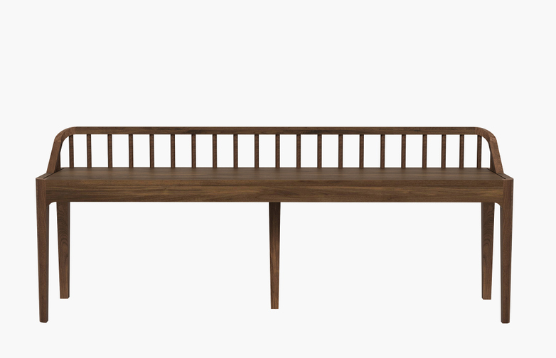 Spindle Bench – Walnut