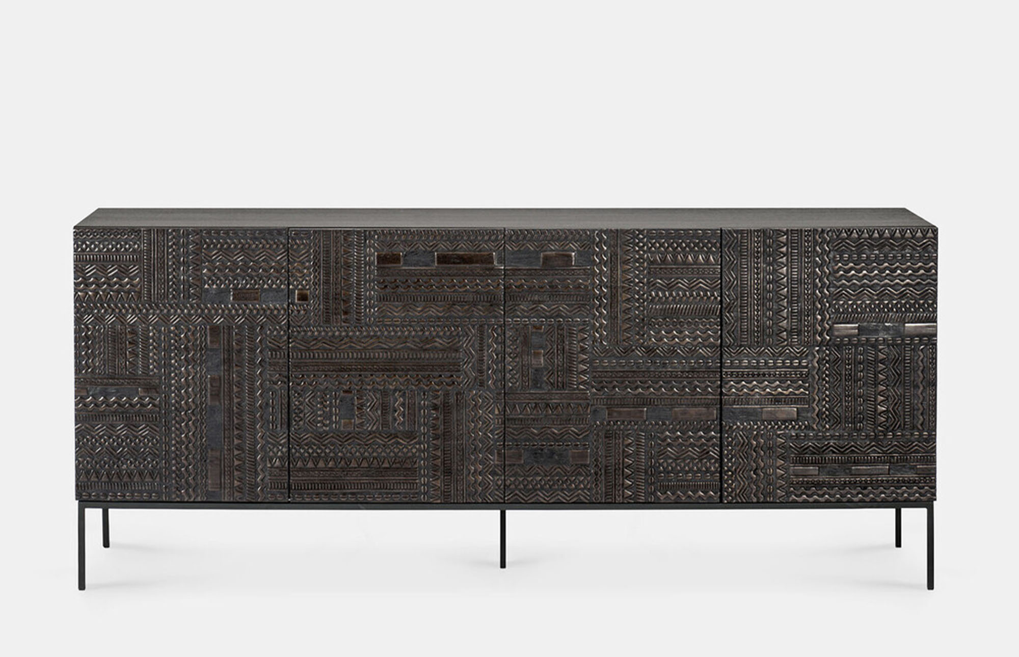 29802 3ea47b2fe7 Teak Tabwa Sideboard 4 Opening Doors 200x45x85 Zoom Zoom Portrait