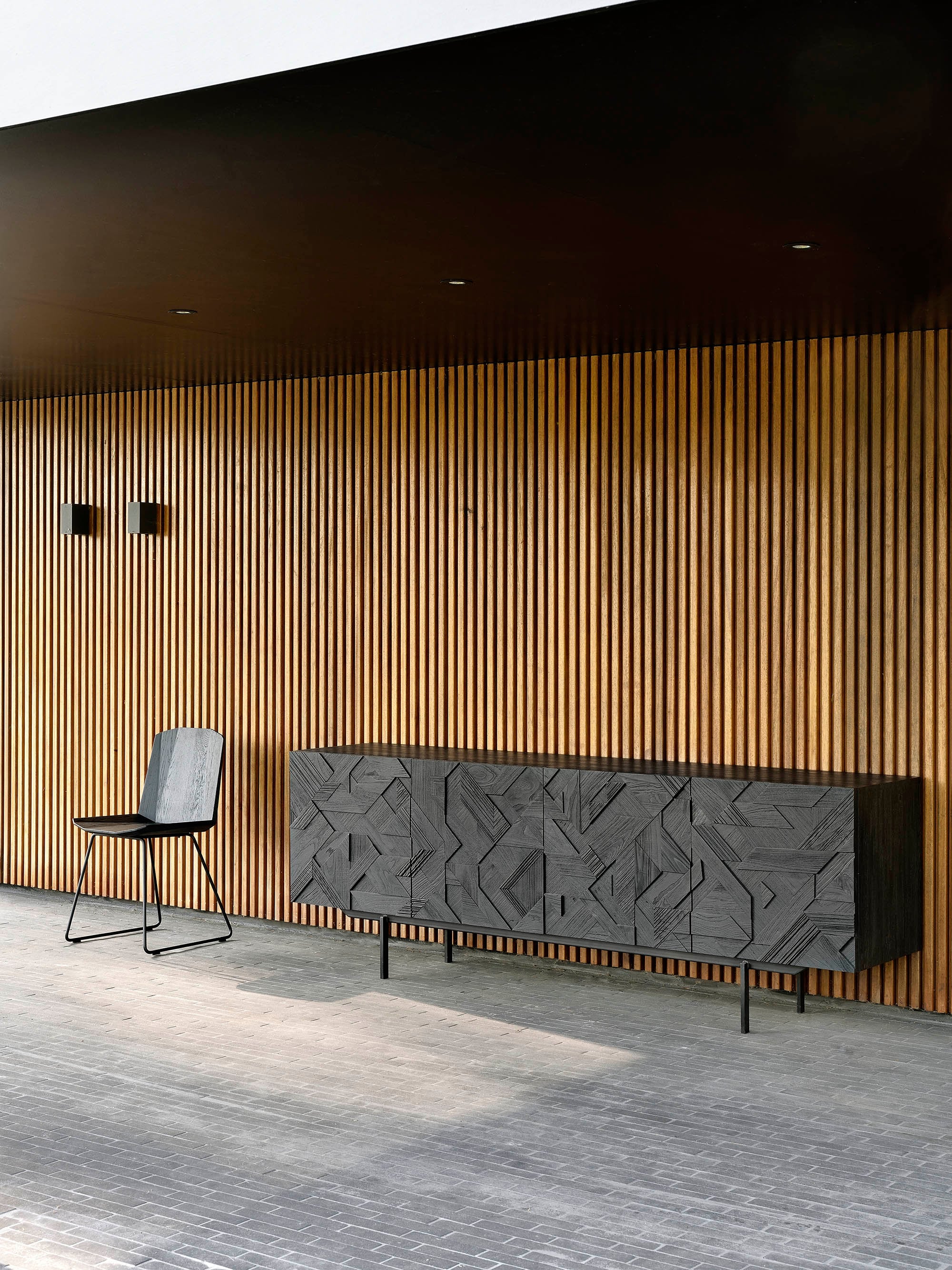 29804 1c7c031b08 10061 Teak Graphic Sideboard And 50662 Oak Black Facette Chair Portrait