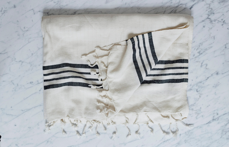 Hamam Beach Towel 100x180cm Raw Black