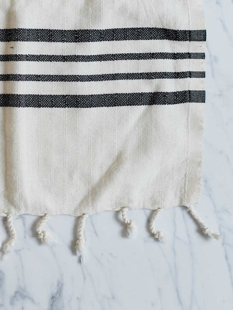 Hamam Beach Towel 100x180cm Raw Black
