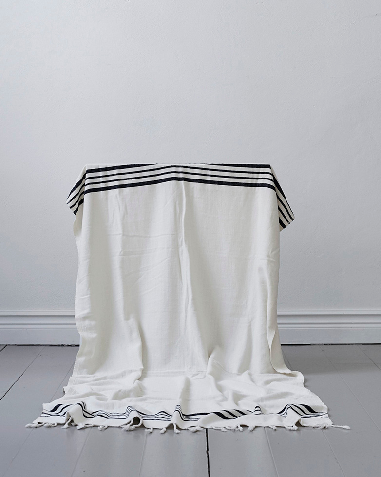 Hamam Beach Towel 100x180cm Raw Black