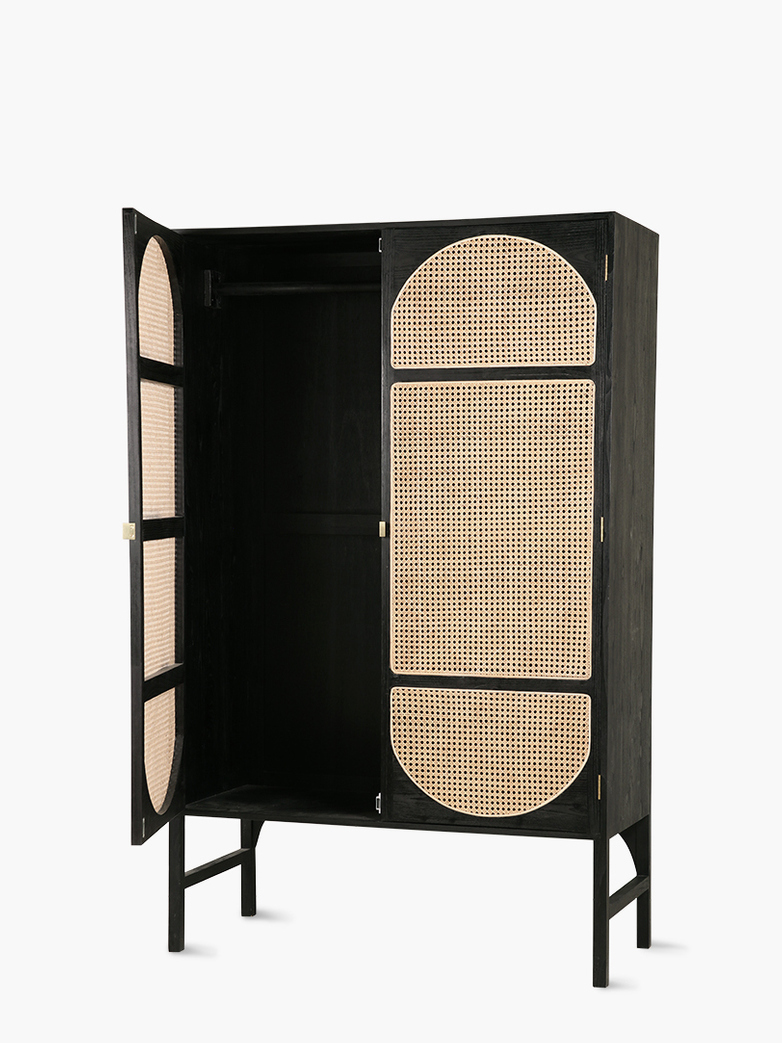 Retro Webbing Clothing Cabinet – Black