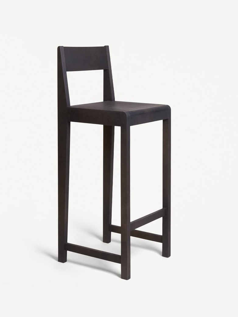 Stool 01 - Ash Black Wood Frame / Ash Black Wood Seat