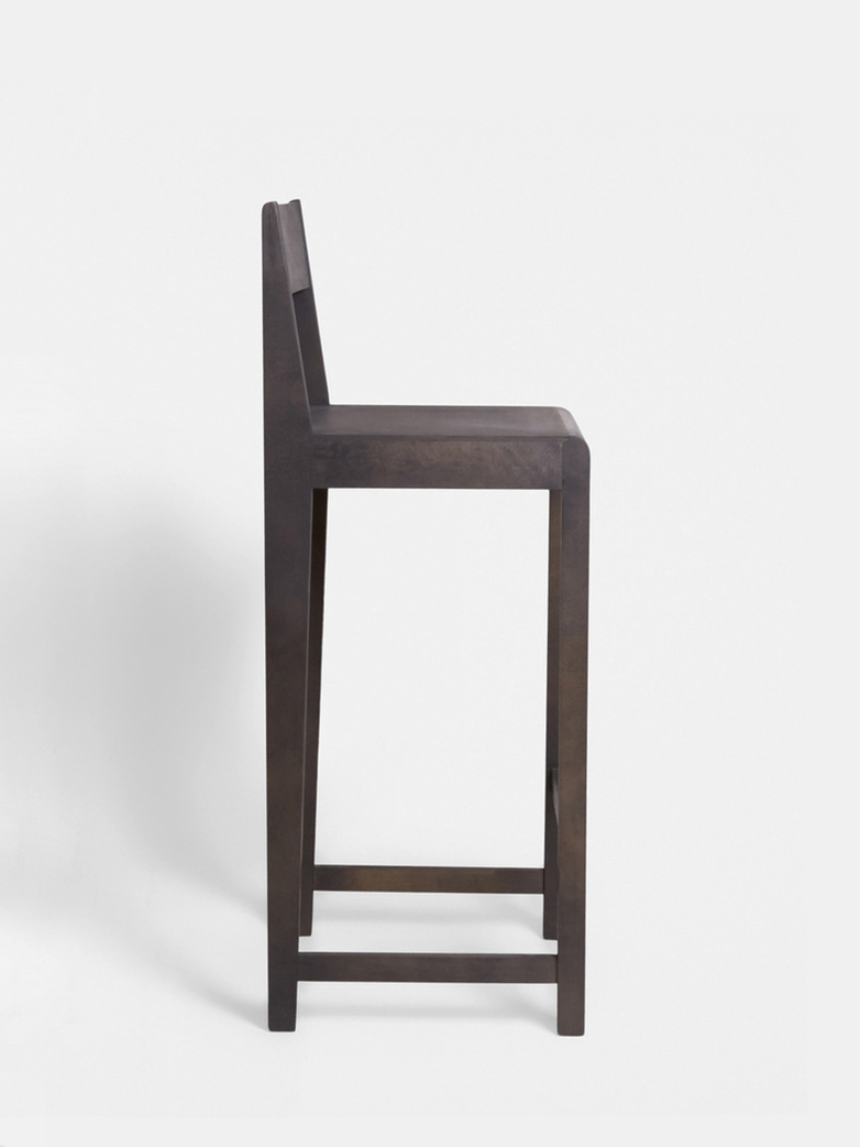 Stool 01 - Ash Black Wood Frame / Ash Black Wood Seat