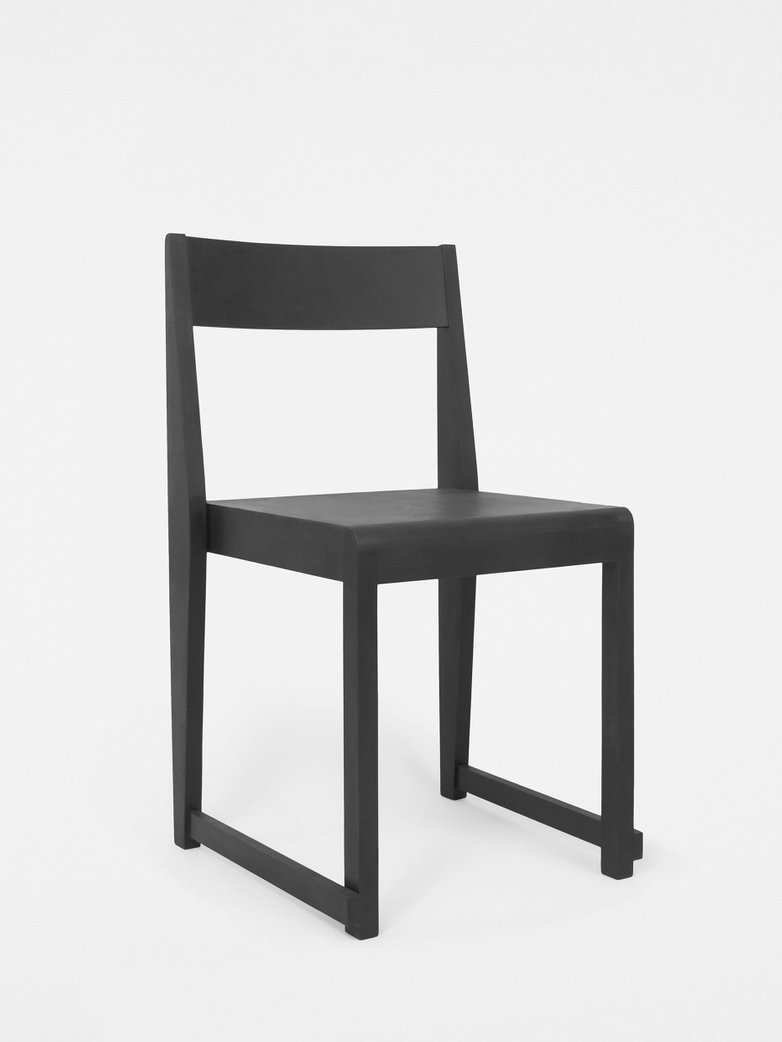 Chair 01 - Ash Black Frame / Ash Black Wood Seat