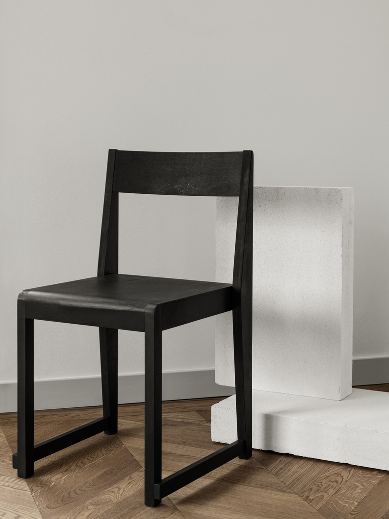 Chair 01 - Ash Black Frame / Ash Black Wood Seat