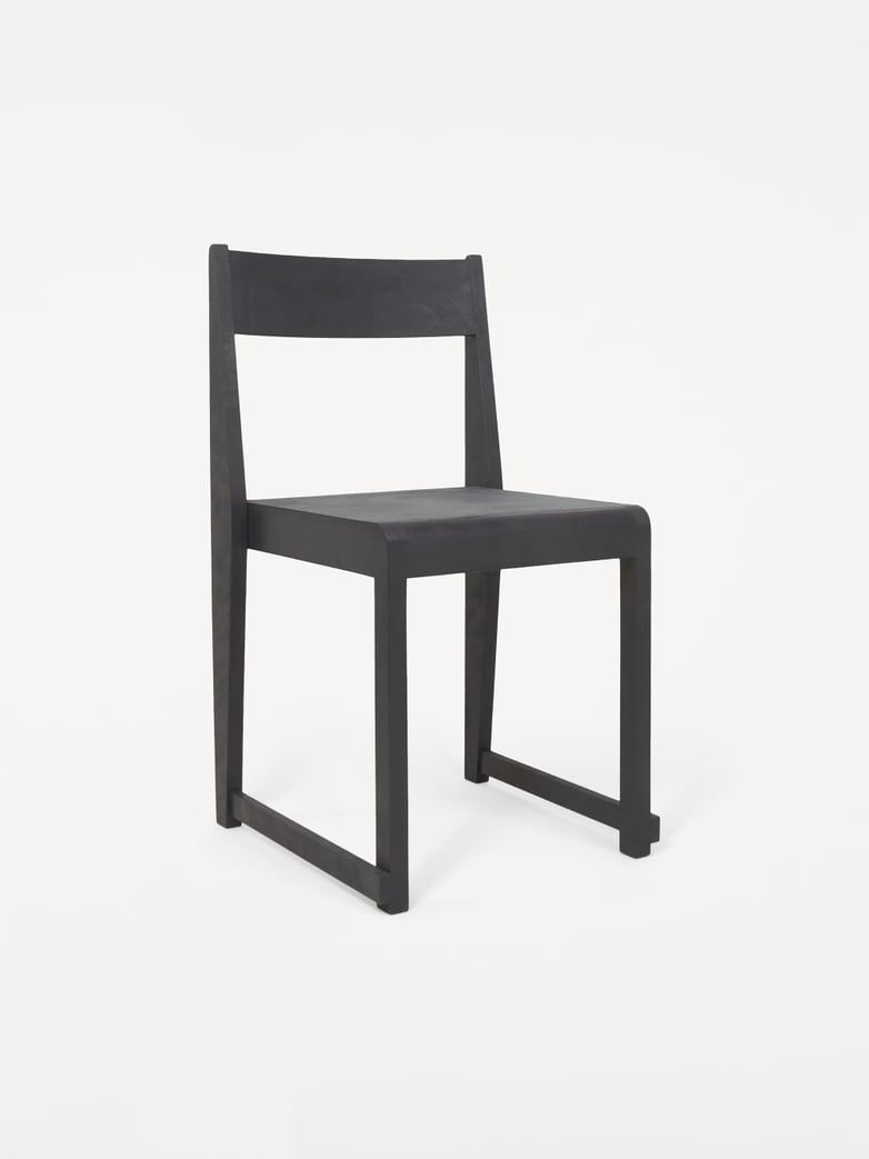 Chair 01 - Ash Black Frame / Ash Black Leather Seat