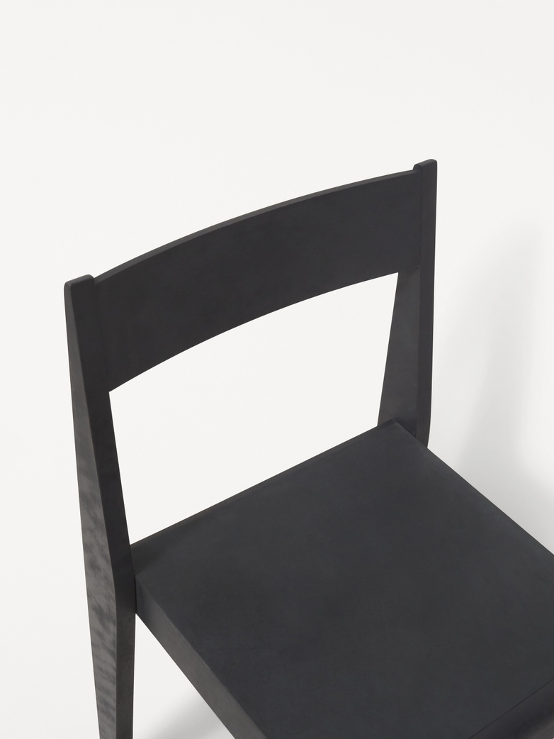Chair 01 - Ash Black Frame / Ash Black Leather Seat