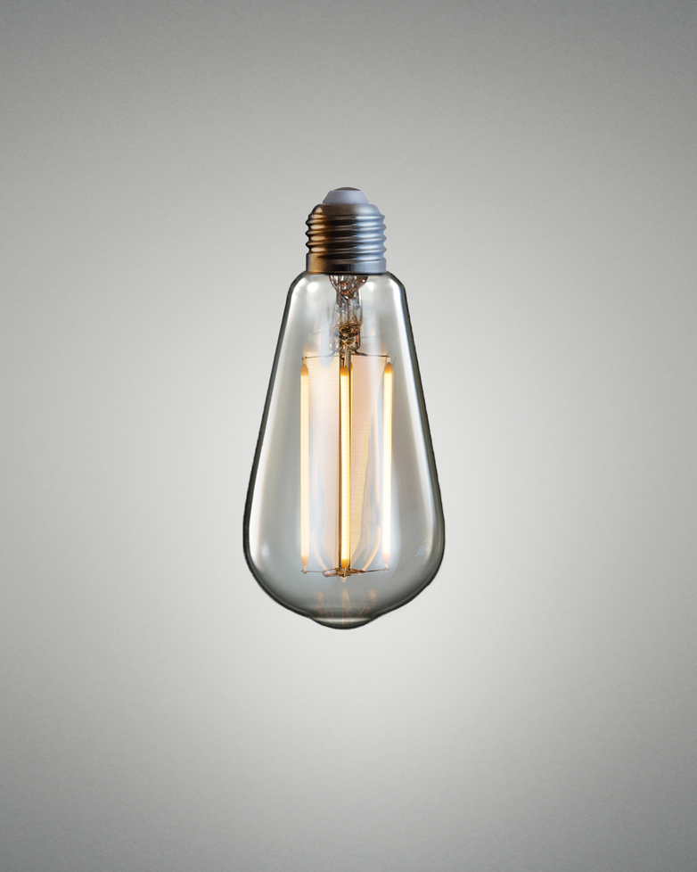 Led Teardrop Bulb - Amber