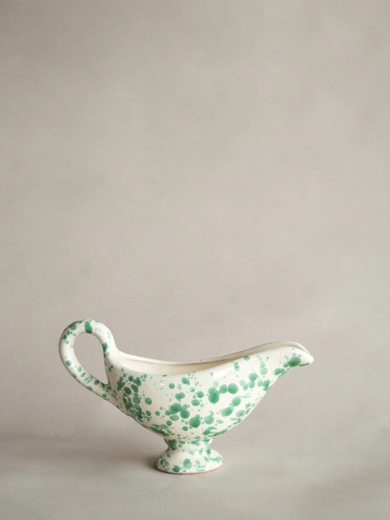 Spruzzi Vivente - Gravy Boat - Creme/Green
