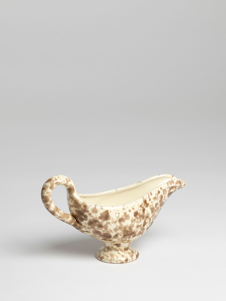 Spruzzi Vivente - Gravy Boat - Brown on Creme