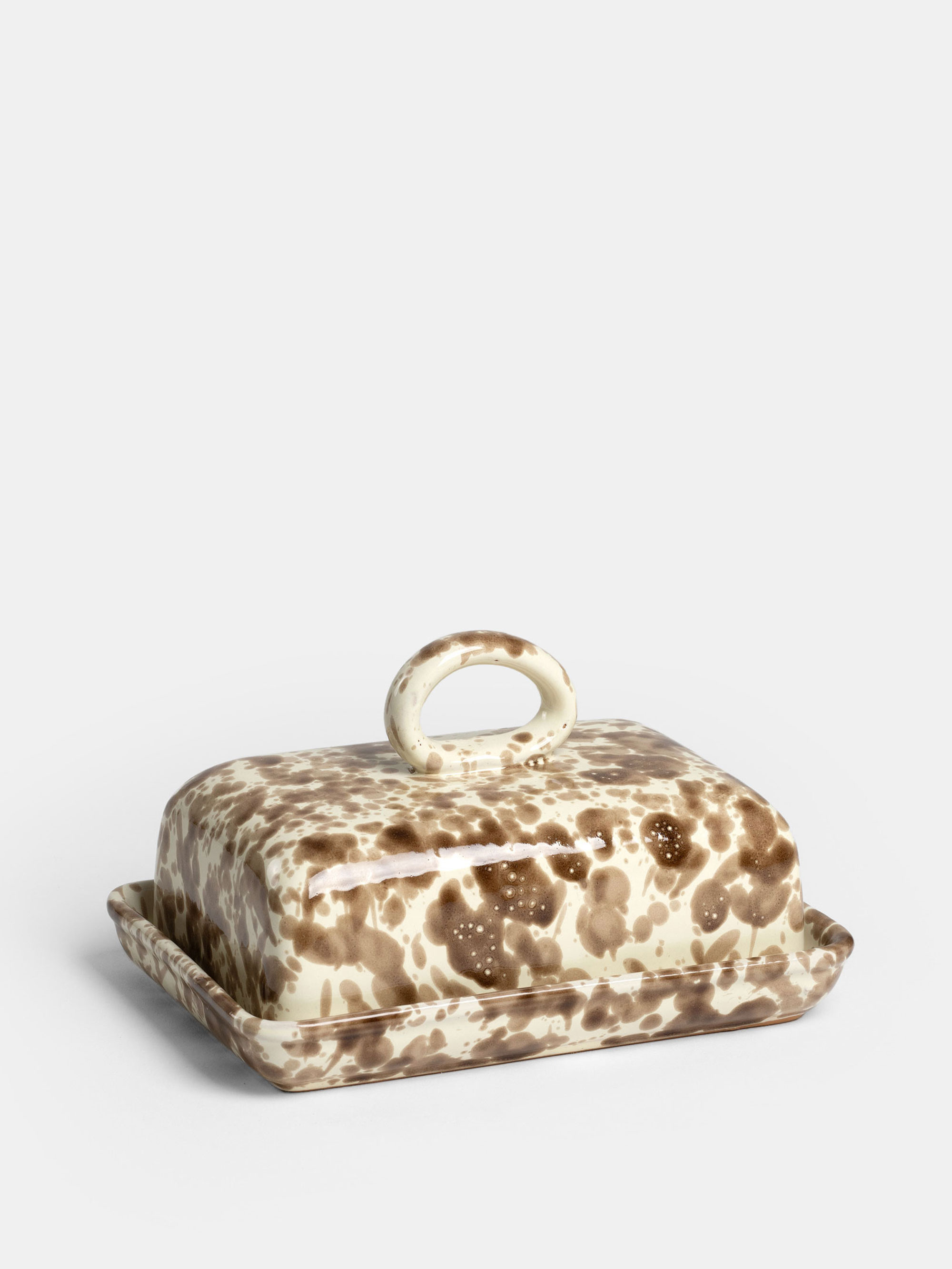 29950 13895e1e9d Spruzzi Vivente Butter Dish Brown On Creme Shift Portrait
