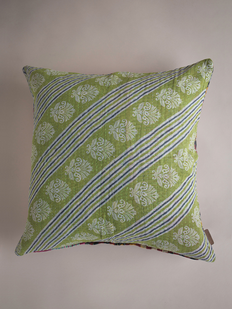 Sari Kantha – Stripe/Square – 65 x 65