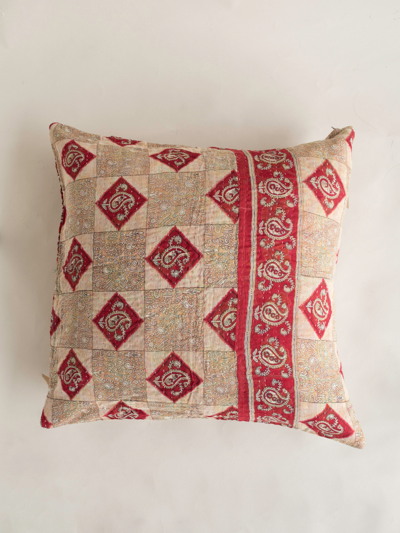 Sari Kantha – Stripe/Square – 65 x 65