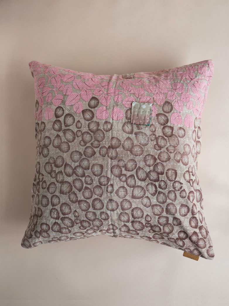 Sari Kantha – Washed Pink – 65 x 65
