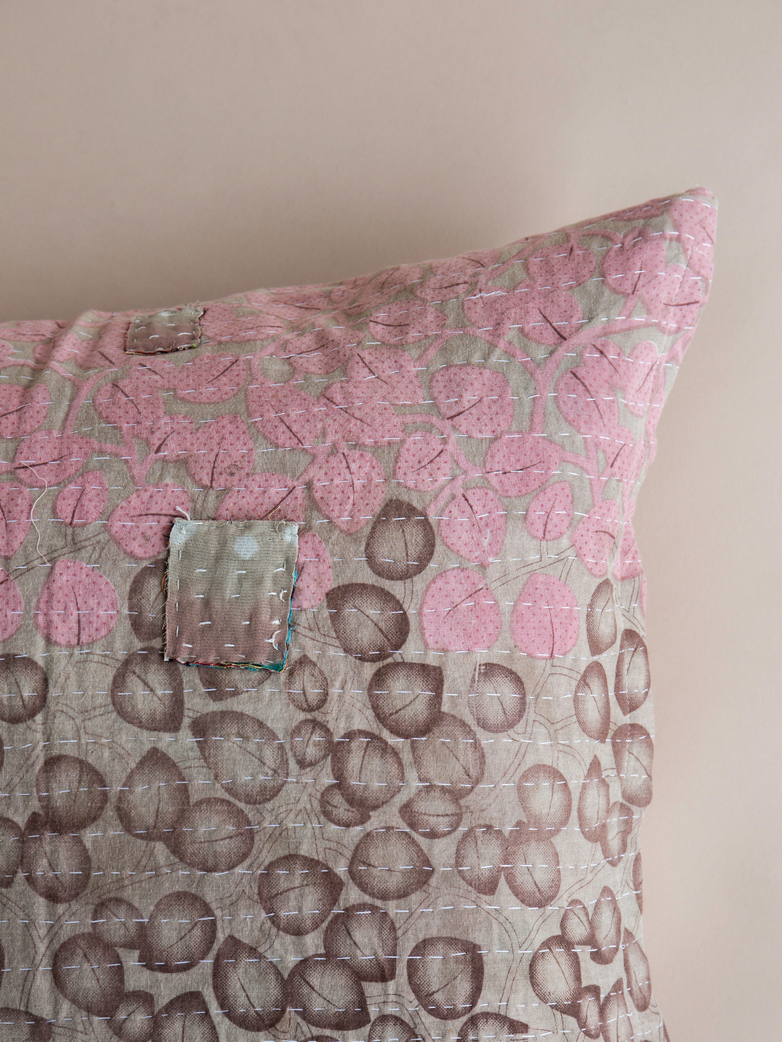 Sari Kantha – Washed Pink – 65 x 65