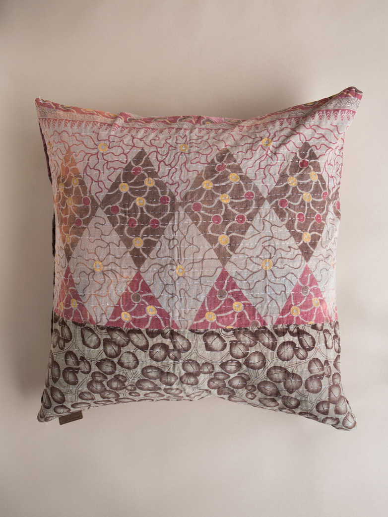 Sari Kantha – Washed Pink – 65 x 65