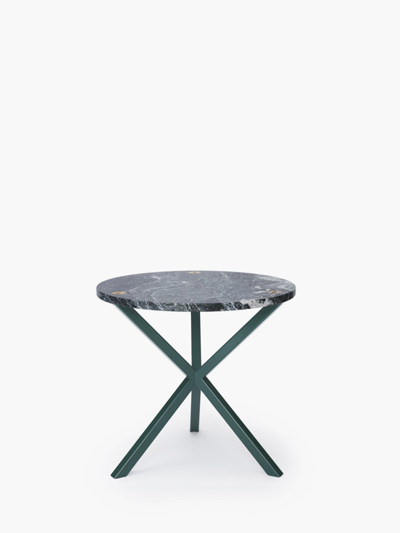NEB Round Side Table – Granite/Green