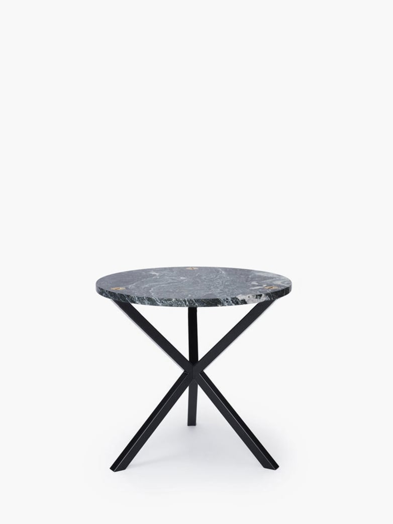 NEB Round Side Table – Granite/Black