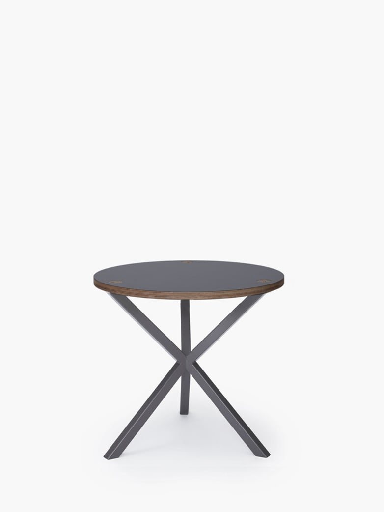 NEB Round Side Table – Grey Laminate/Grey