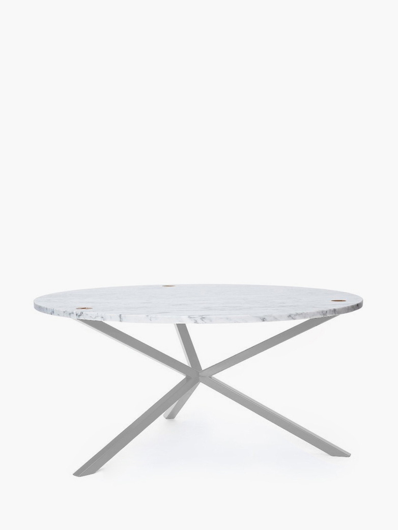 NEB Round Coffee Table – Marble/White