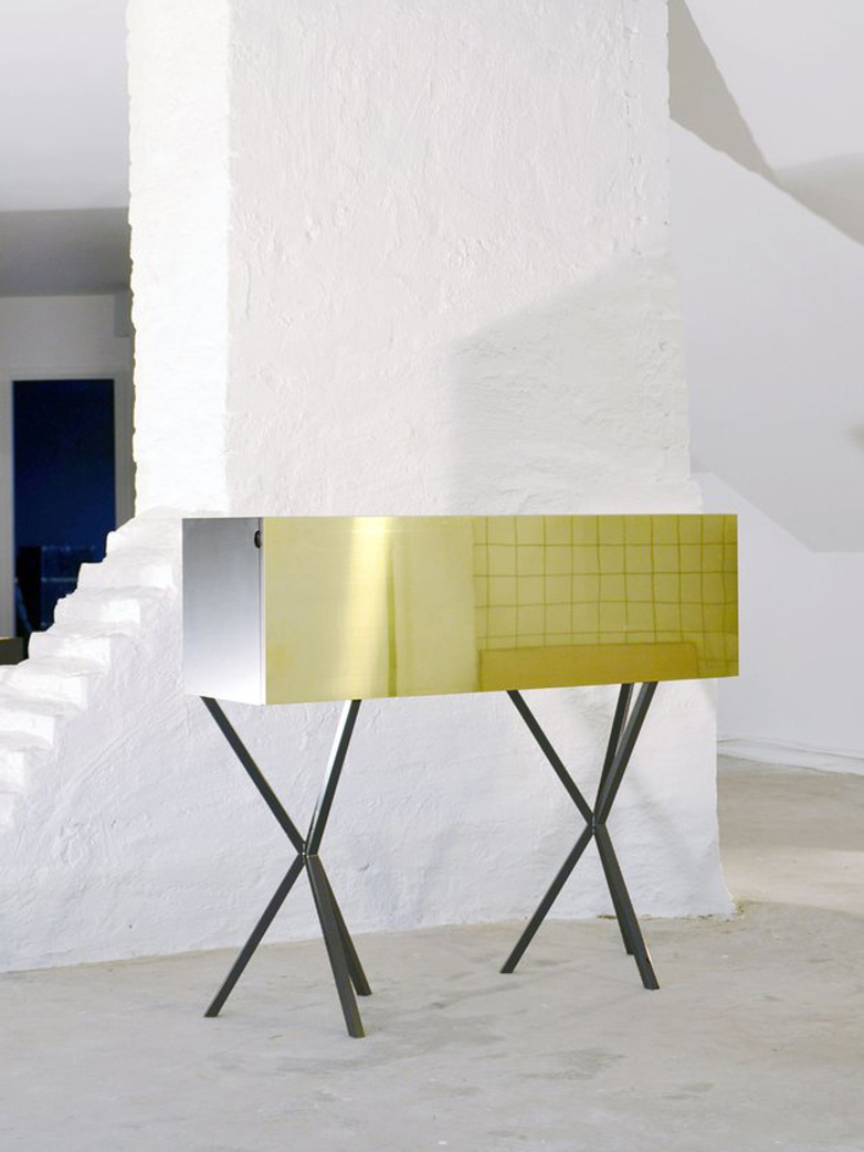 NEB Bureau – Brass/Grey